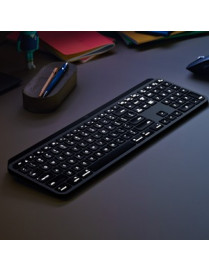 Logitech MX Keys Advanced Wireless Illuminated Keyboard for Mac, Tactile Responsive Typing, Backlighting, Bluetooth, USB-C, Appl
