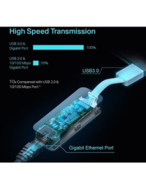 Tp Link TP-Link USB 3.0 to Gigabit Ethernet Network Adapter - USB 3.0 - 1000 MB/s Data Transfer Rate - 1 Port(s) - 1 - Twisted P