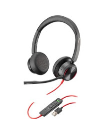 HP Inc. Poly Blackwire 8225 USB-A Headset - Stereo - Mini-phone (3.5mm), USB Type A - Wired - 32 Ohm - Over-the-head - Binaural 