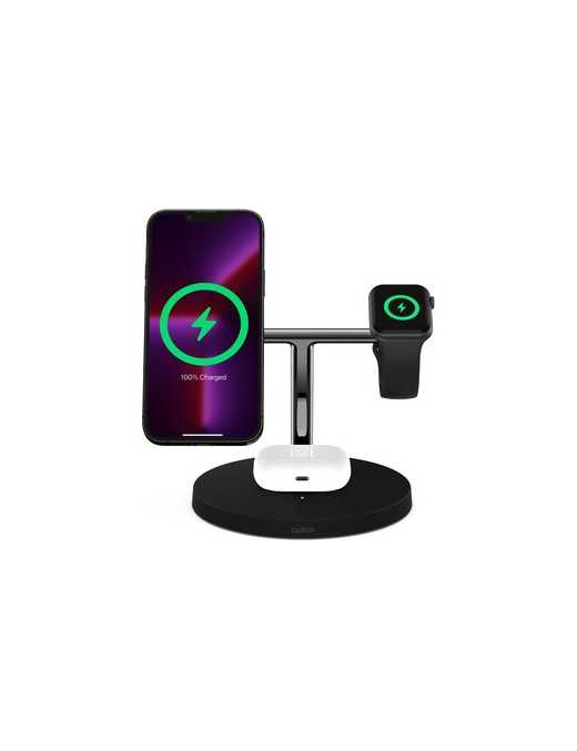 Belkin BoostCharge Pro 3-in-1 Wireless Charger with MagSafe 15W - Input connectors: USB