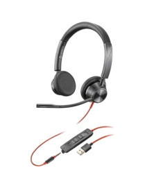 HP Inc. Poly Blackwire 3325 USB-A Headset - Stereo, Mono - USB Type A - Wired - 32 Ohm - 20 Hz - 20 kHz - On-ear, Over-the-head 