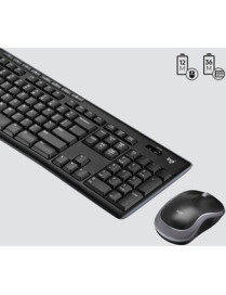Logitech MK270 Wireless Keyboard and Mouse Combo for Windows, 2.4 GHz Wireless, Compact Mouse, 8 Multimedia and Shortcut Keys, 2