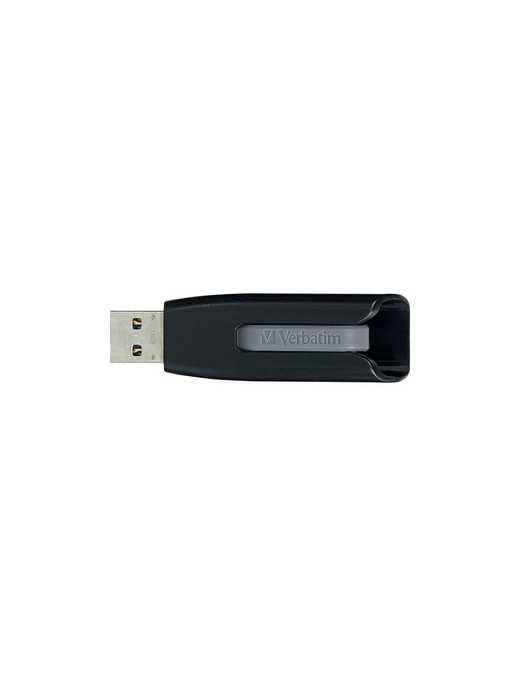Verbatim 8GB Store 'n' Go V3 USB 3.0 Flash Drive - Gray - 8 GB - USB 3.2 (Gen 1) Type A - Gray, Black - Lifetime Warranty - 1 Ea