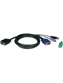 Tripp Lite P780-006 KVM Cable - HD-15 Male - HD-15 Male, mini-DIN (PS/2) Male, Type A Male USB - 1.83m