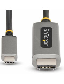 StarTech.com 6ft (2m) USB-C to HDMI Adapter Cable, 8K 60Hz, 4K 144Hz, HDR10, USB Type-C to HDMI 2.1 Converter, USB-C/USB4/TB3/4 
