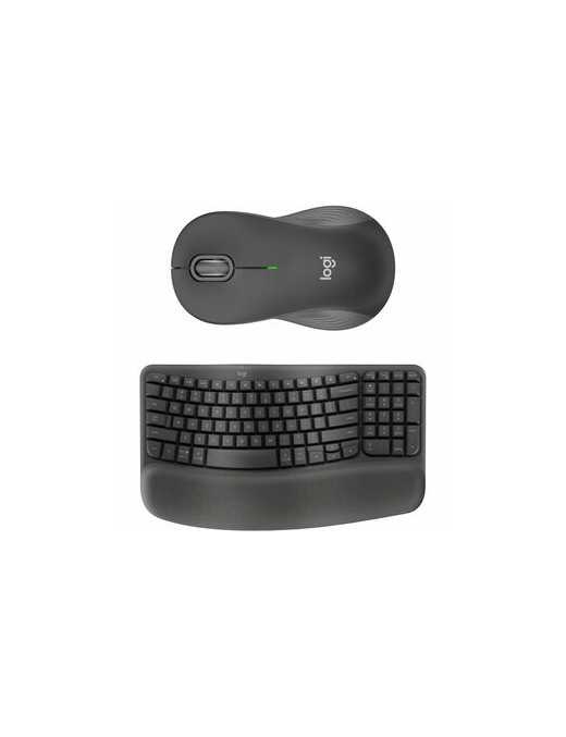 Logitech Wave Keys MK670 Keyboard & Mouse - USB Wireless Bluetooth Keyboard - English (US) - USB Wireless Bluetooth Mouse - Opti