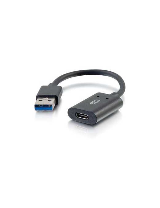 C2G 6in USB C USB A SuperSpeed USB 5Gbps Adapter Converter - Female to Male - 6" USB/USB-C Data Transfer Cable for Notebook, Des