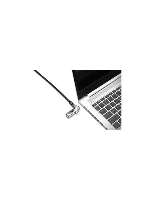 Kensington Slim NanoSaver Combination Laptop Lock - Resettable - 4-digit - Combination Lock - Carbon Steel - For Notebook