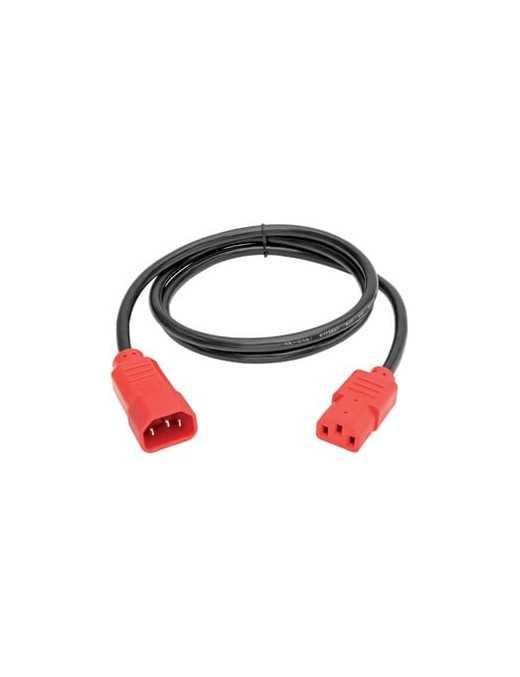 Tripp Lite 4ft Computer Power Cord Extension Cable C14 to C13 Red 10A 18AWG 4' - For Computer, Printer, Monitor - 125 V AC10 A -
