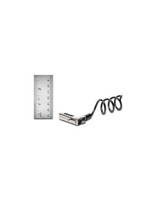 Kensington Slim Portable Combination Lock for Standard Slot - Resettable - 4-digit - Combination Lock - Plastic, Carbon Steel - 