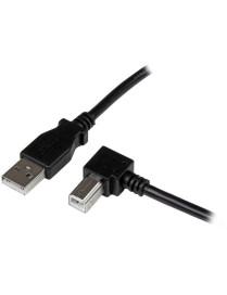 StarTech.com 2m USB 2.0 A to Right Angle B Cable - M/M - Connect hard-to-reach USB 2.0 peripherals, for installation in narrow s
