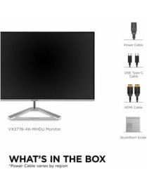 ViewSonic VX2776-4K-MHDU 27" Class 4K UHD LCD Monitor - 16:9 - Silver - 27" Viewable - SuperClear IPS - LED Backlight - 3840 x 2