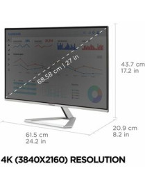 ViewSonic VX2776-4K-MHDU 27" Class 4K UHD LCD Monitor - 16:9 - Silver - 27" Viewable - SuperClear IPS - LED Backlight - 3840 x 2