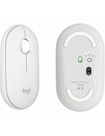 Logitech Pebble 2 Combo Wireless Keyboard and Mouse - USB Type A Wireless Bluetooth Keyboard - Tonal White - USB Type A Wireless