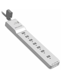 Belkin 7 Outlet Home/Office Surge Protector - 6 foot Cable- White -2160 Joules - 7 - 1.88 kVA - 2320 J - 125 V AC Input - 125 V 