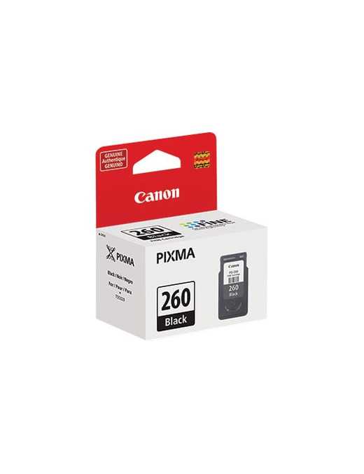 Canon PG-260 Original Inkjet Ink Cartridge - Black - 1 Pack - Inkjet - 1 Pack