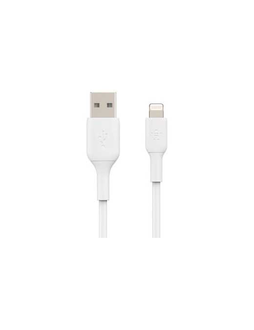 Belkin BoostCharge Lightning to USB-A Cable (3 meter / 9.9 foot, White) - 9.8 ft Lightning/USB Data Transfer Cable - First End: 