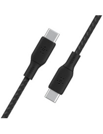 Belkin BoostCharge USB-C to USB-C Cable 100W - (2 meter / 6.6 foot, Black) - 6.6 ft USB-C Data Transfer Cable for MacBook, Chrom