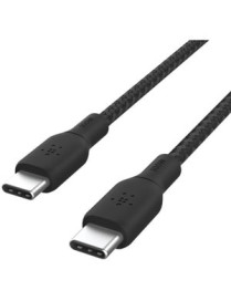 Belkin BoostCharge USB-C to USB-C Cable 100W - (2 meter / 6.6 foot, Black) - 6.6 ft USB-C Data Transfer Cable for MacBook, Chrom