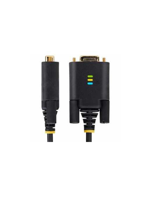 StarTech.com 10ft (3m) USB to Serial Adapter Cable, COM Retention, FTDI, DB9 RS232, Interchangeable DB9 Screws/Nuts, Windows/mac