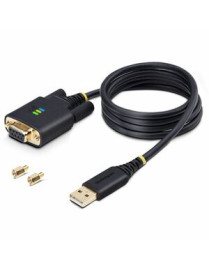 StarTech.com 3ft (1m) USB to Null Modem Serial Adapter Cable, COM Retention, FTDI, RS232, Changeable DB9 Screws/Nuts, Windows/ma