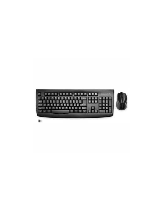 Kensington Keyboard for Life Wireless Desktop Set - USB Wireless RF 2.40 GHz Keyboard - Black - USB Wireless RF Mouse - Optical 