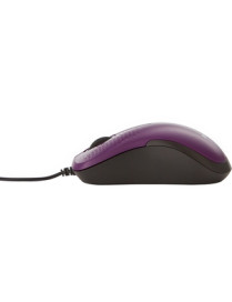 Verbatim Silent Corded Optical Mouse - Purple - Optical - Cable - Purple - USB - Scroll Wheel - 3 Button(s)