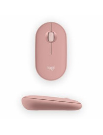 Logitech Pebble 2 M350s Mouse - Optical - Wireless - Bluetooth - Tonal Rose - 4000 dpi - Scroll Wheel - 3 Button(s) - Symmetrica