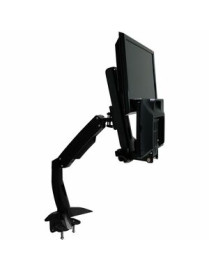 Amer Networks Amer Mounts Single Arm Clamp Mount Workstation (Dual Display and Keyboard) Supports Flat Panel Size up to 24" AMR1