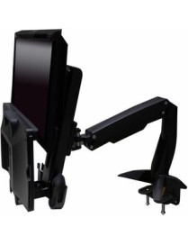Amer Networks Amer Mounts Single Arm Clamp Mount Workstation (Dual Display and Keyboard) Supports Flat Panel Size up to 24" AMR1