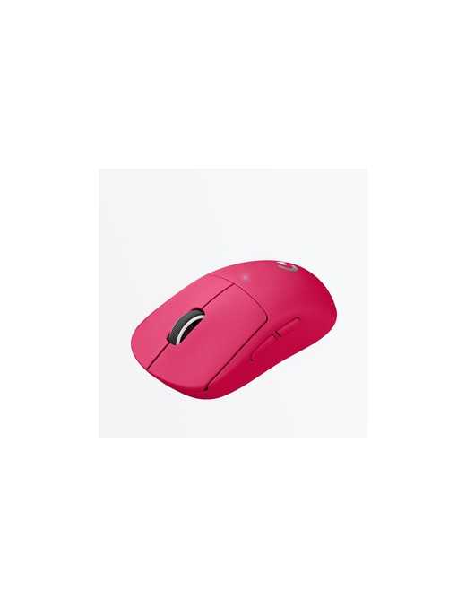 Logitech G Pro X Superlight Wireless Gaming Mouse - Optical - Cable/Wireless - Rechargeable - Pink - USB - 25600 dpi - 5 Button(